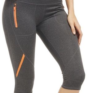 Fabletics Catalina Crop Leggings with Zippers grey